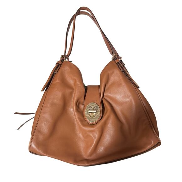 Coach Handbags - Coach Madison Carlyle Smooth Leather Hobo Shoulder Bag – Saddle Brown